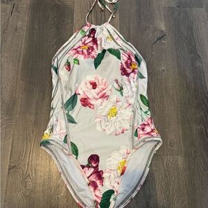 NWT Ted Baker Floral Halter One Piece Sz 10